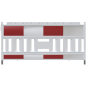 Schake EURO2 | panel fence | type NOX LIGHT | film RA2/B with swiss blocking | without lamp adapter | red / white